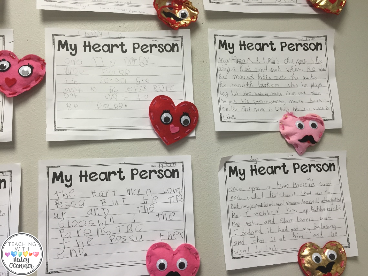 My Heart Person Writing for Valentine's Day