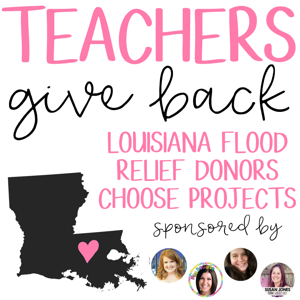 Teachers Give Back; Donating to classroom affected by the Louisiana flood