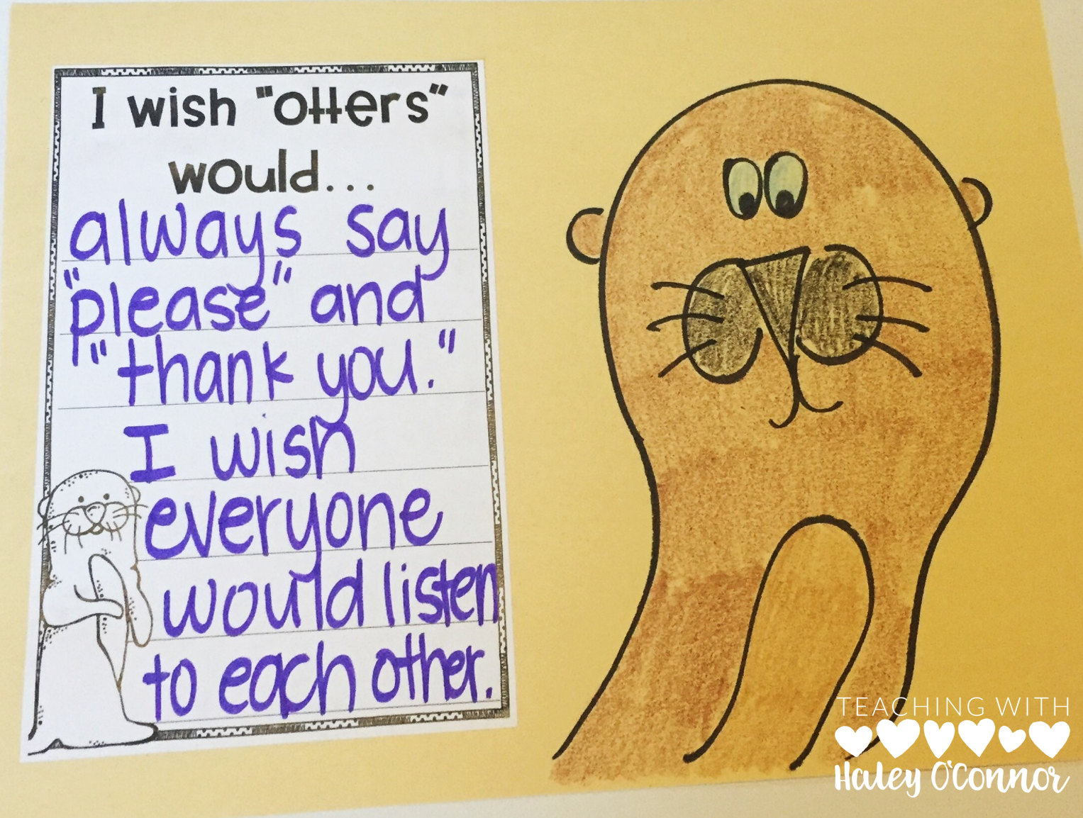 Manners Craft for students to use when talking about manners and respect 