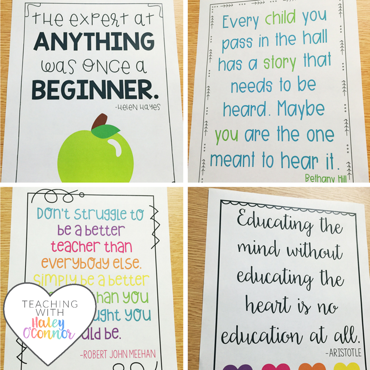 Motivational Posters for Teachers by Haley OConnor