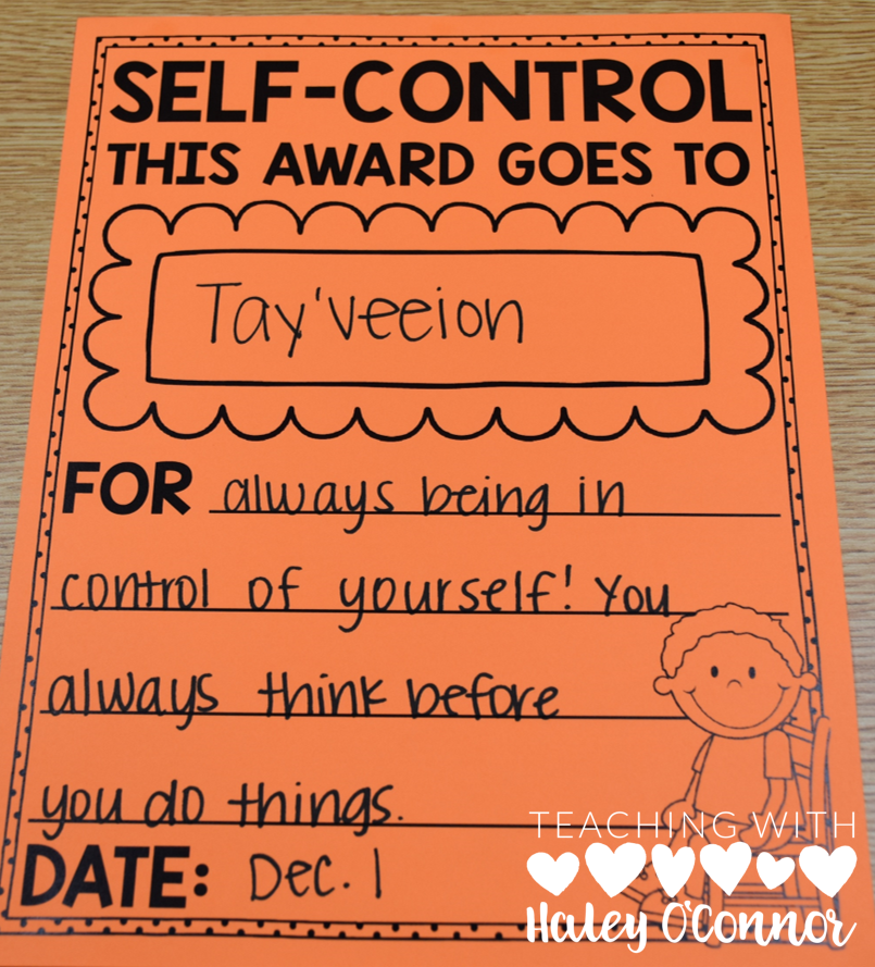 Self Control Award
