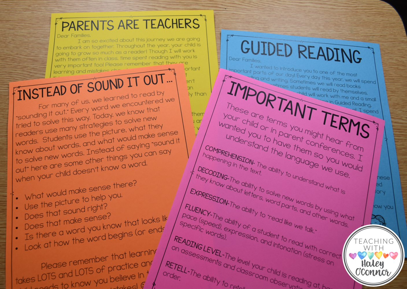 Parent Resources for Guided Reading