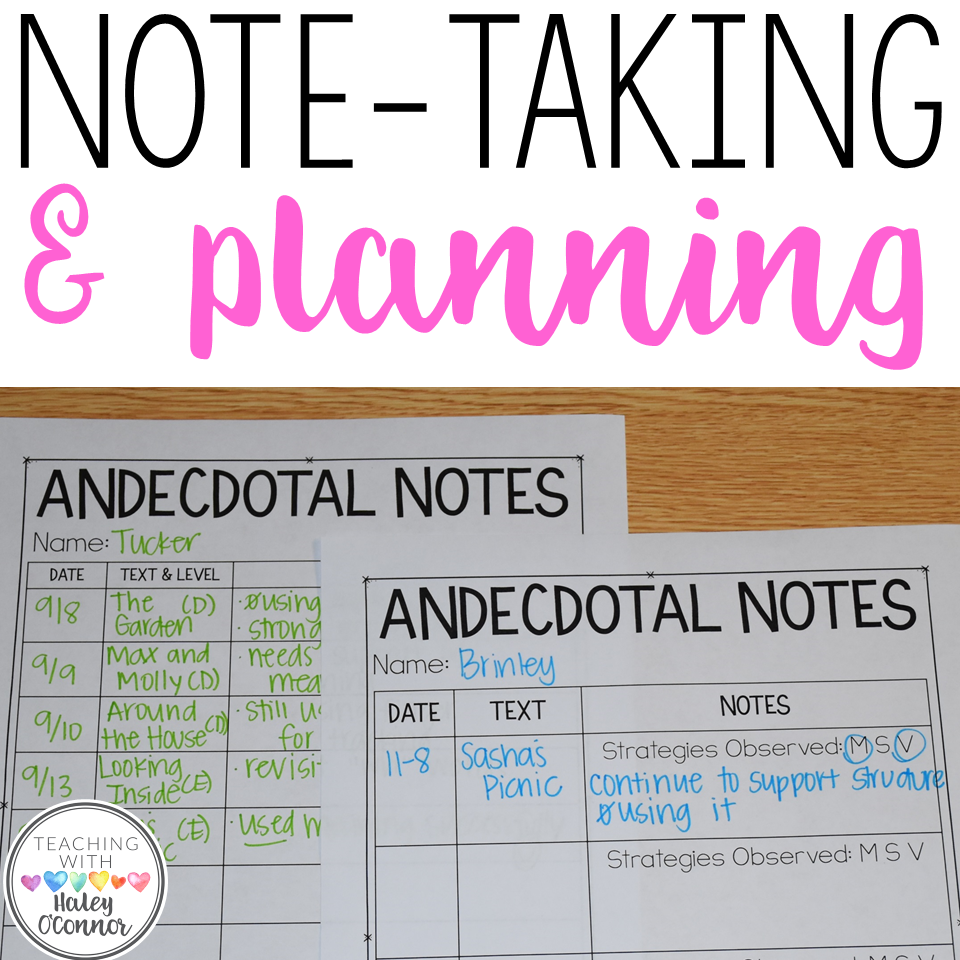Guided Reading Note Taking and Planning 