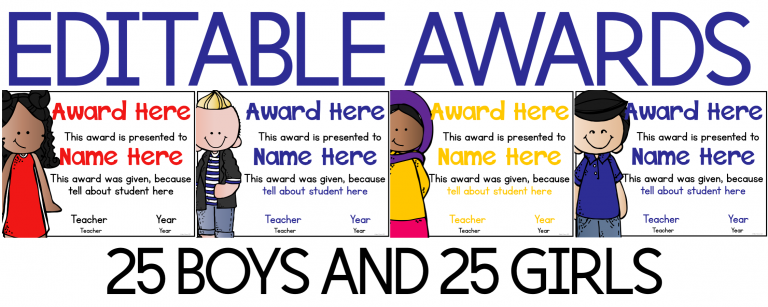 FREE Editable Awards | Teaching With Haley O'Connor