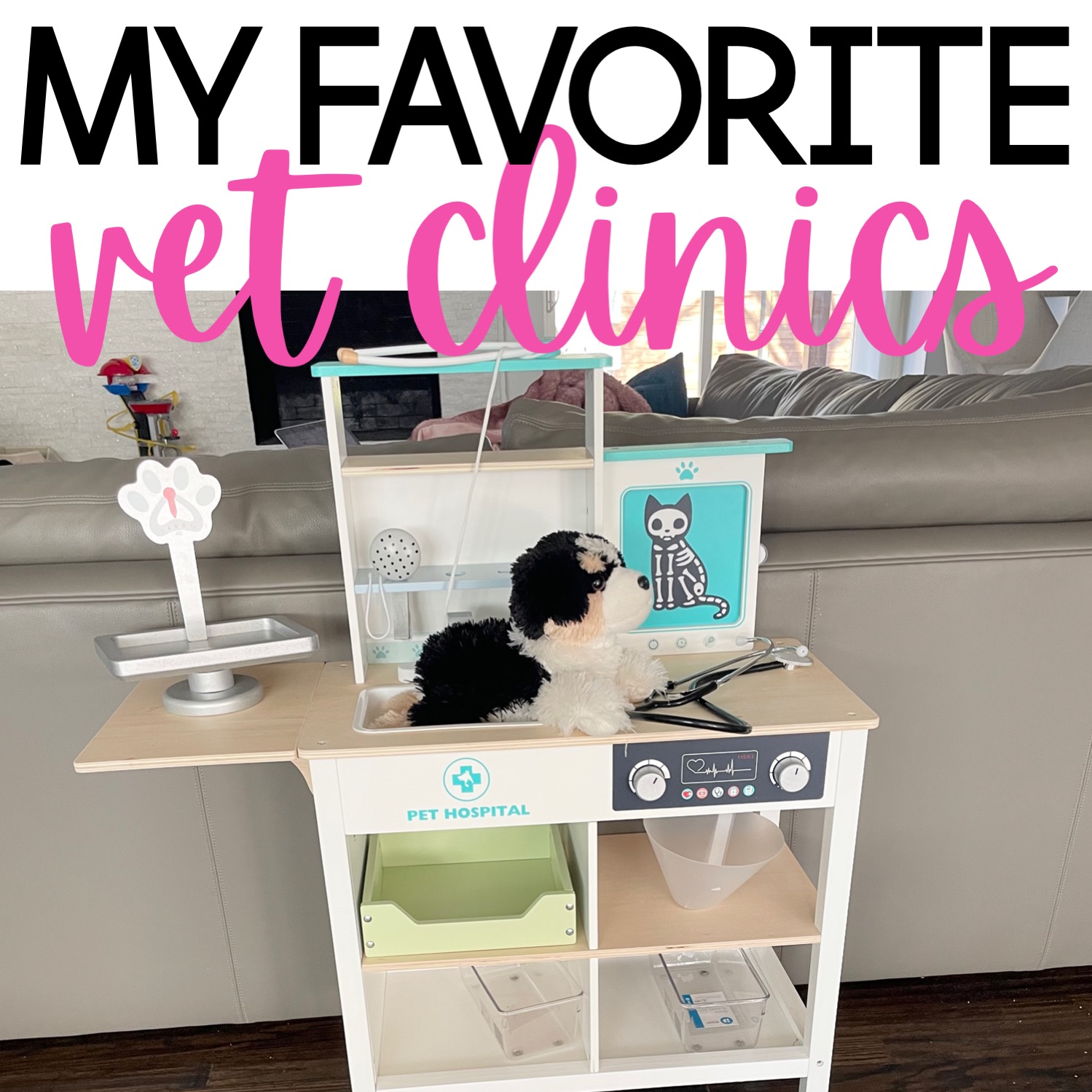 My favorite vet clinics for pretend play. Vet Clinic Dramatic Play Center.