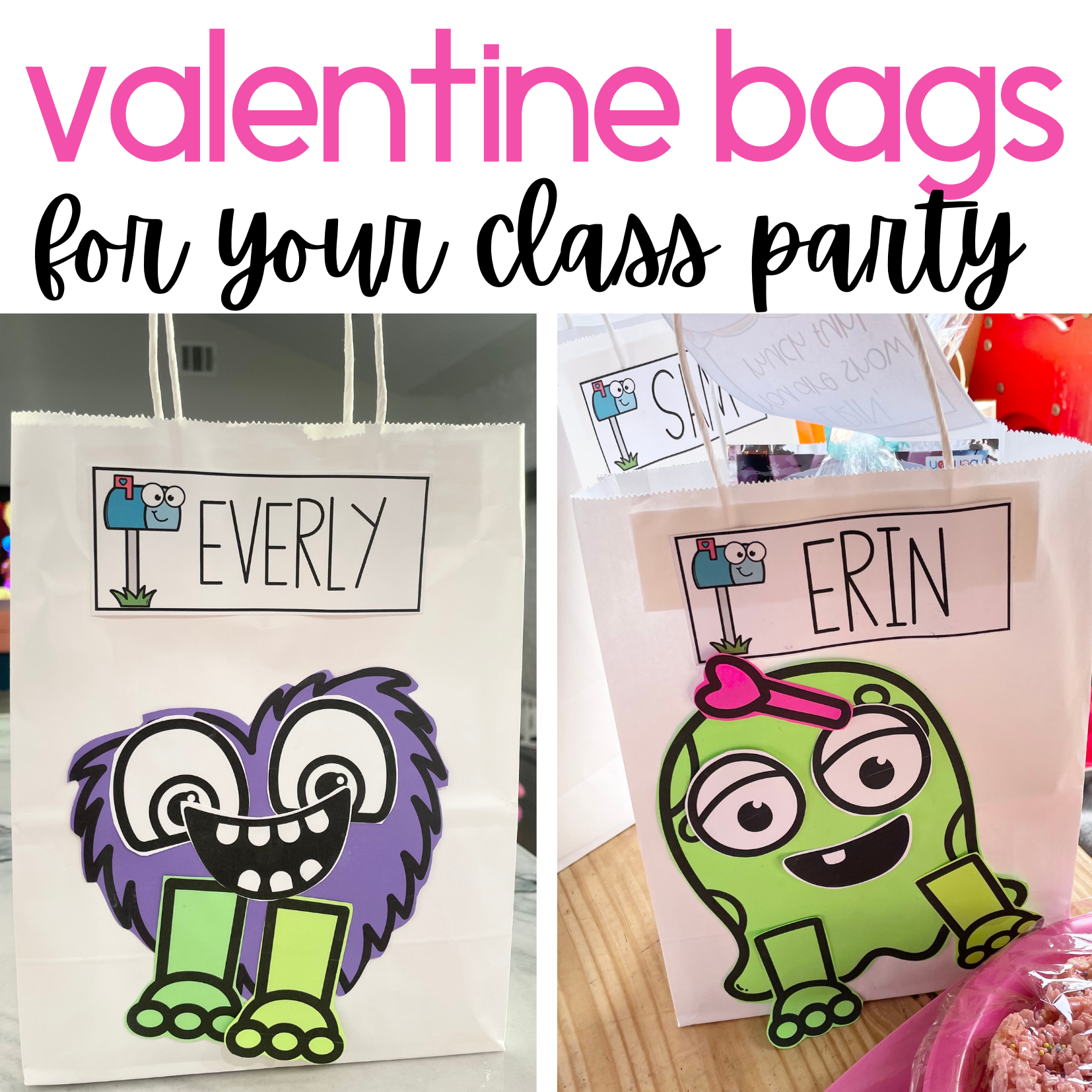 Valentine Card Bags For Your Class Party