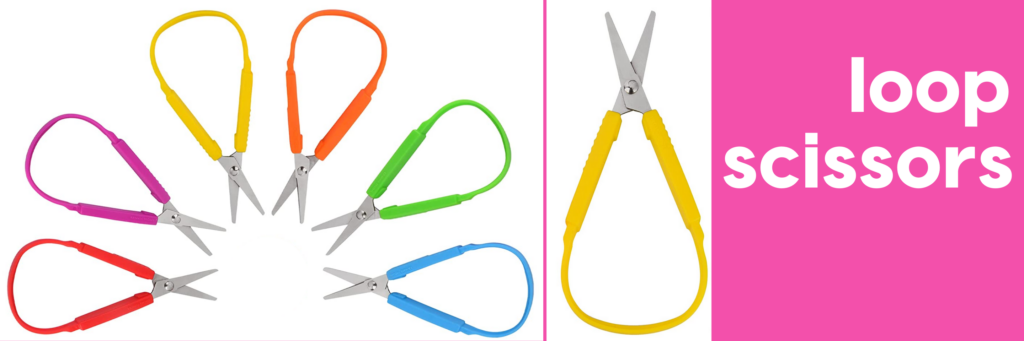 Loop scissors for fine motor practice