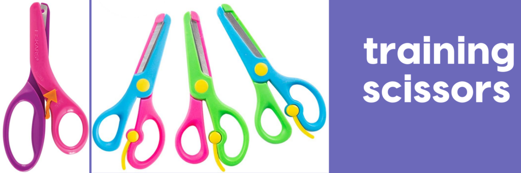 Loop scissors for fine motor practice. Cutting activities and fine motor scissor skills. 