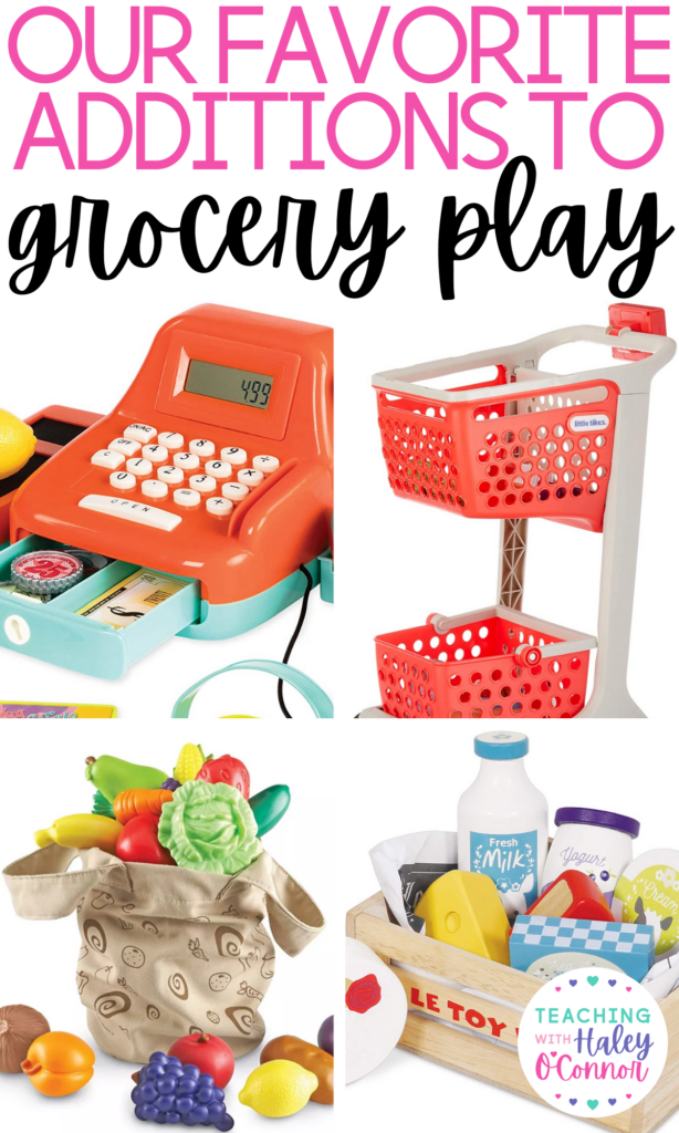 Our Favorite Additions to Grocery Store Dramatic Play 

Cash registers, play food, and our favorite markets for grocery store pretend play and market dramatic play. 
